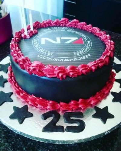 N7 Mass Effect Gamer Cake